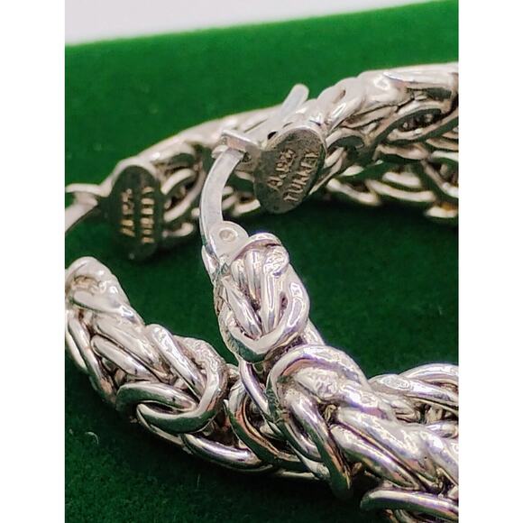 Sterling Silver Byzantine Earrings made in Turkey - Picture 3 of 5